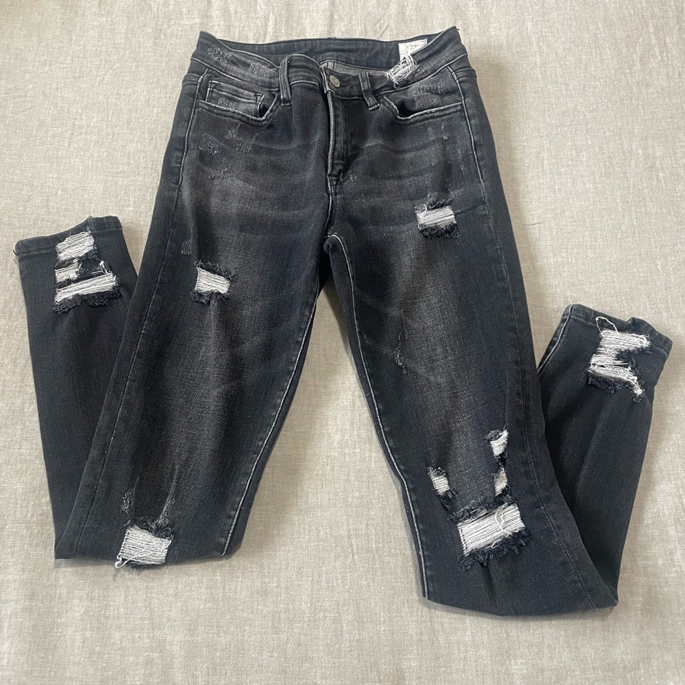 Edgy Black Distressed Skinny Jeans for Women